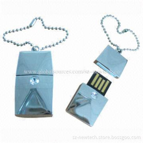 Gift Jewelry Crystal USB Flash Drives with 1G to 64GB Capacity, Plug-and-play, OEM or ODM Welcome